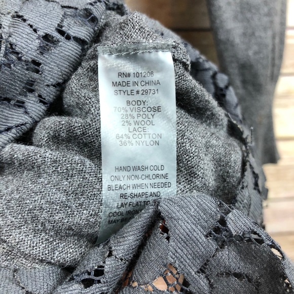 Soft Surroundings Lace Trim Cardigan Tunic Size L - Picture 6 of 8